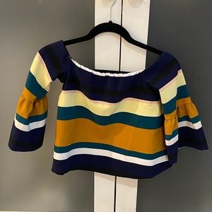 Over the shoulder crop top